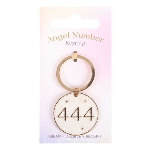 444 Angel Number Keyring