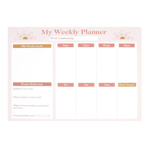 GOOD VIBES A4 WEEKLY PLANNER PAD